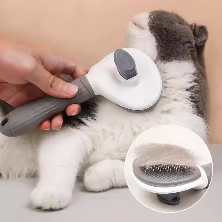Zelfreinigende ontharingsborstel voor honden en katten