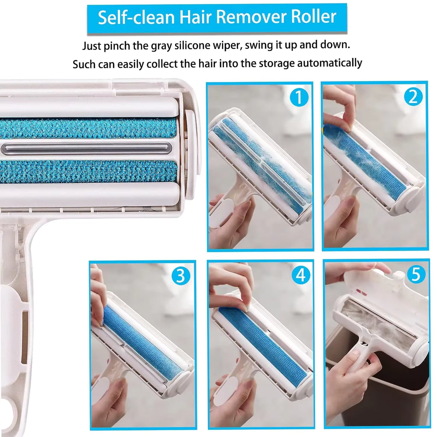 Duurzame Pet Hair Remover - Herbruikbare Honden- & Kattenharen Roller